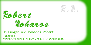 robert moharos business card